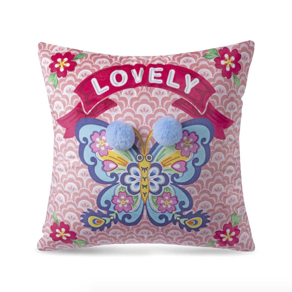 Ashle HOME DECO - Butterfly Throw Square Pillow (蝴蝶方形抱枕)