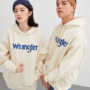 Wrangler 男女款衛衣 連帽- 米白色