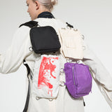 Eastpak - Raf Simons POCKETBAG LOOP Backpack -Garden (Black, Beige, White & Purple)