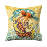 Ashle HOME DECO - Golden Fish Square Throw Pillow (金魚方形抱枕)